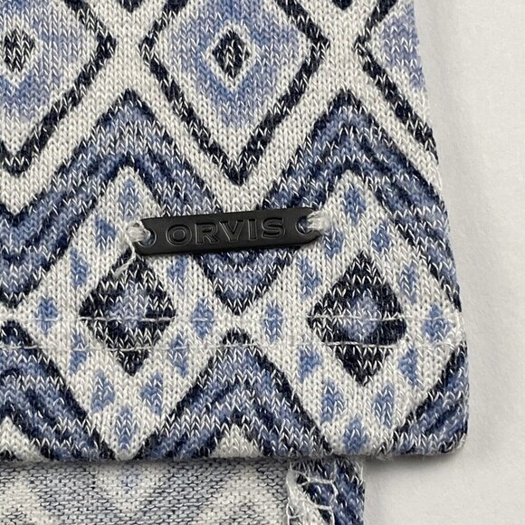 Orvis Short Sleeve T-Shirt Women’s S Polyester Blend Stretch V-Neck Diamond Blue - Picture 8 of 10